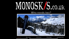 What Monoskis.co.uk website looked like in 2019 (4 years ago)