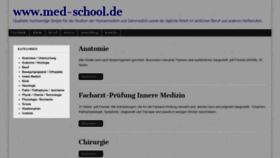 What Med-school.de website looked like in 2019 (4 years ago)