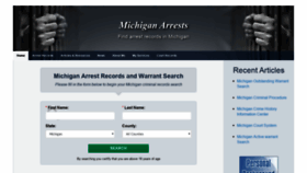 What Michiganarrests.org website looked like in 2019 (4 years ago)