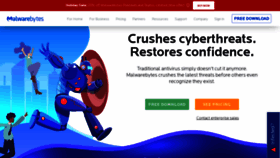 What Malwarebytes.org website looked like in 2019 (4 years ago)