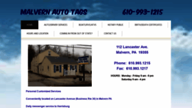 What Malvernautotags.com website looked like in 2019 (4 years ago)