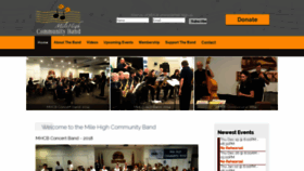 What Milehighcommunityband.org website looked like in 2019 (4 years ago)