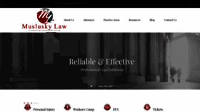 What Musluskylaw.com website looked like in 2019 (4 years ago)