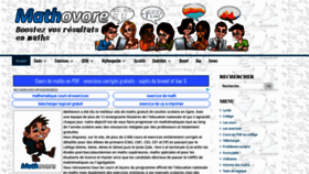 What Mathovore.fr website looked like in 2019 (4 years ago)