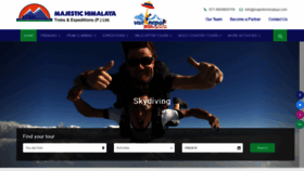 What Majestichimalaya.com website looked like in 2019 (4 years ago)