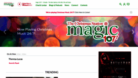 What Magic107.com website looked like in 2019 (5 years ago)