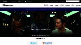 What Movies.disney.com website looked like in 2019 (4 years ago)