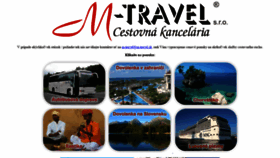 What M-travel.sk website looked like in 2019 (4 years ago)