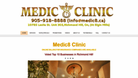 What Medic8.ca website looked like in 2019 (4 years ago)