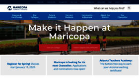 What Maricopa.edu website looked like in 2019 (4 years ago)