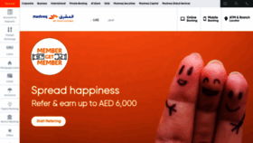 What Mashreqbank.com website looked like in 2019 (4 years ago)