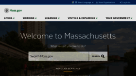 What Mass.gov website looked like in 2019 (4 years ago)