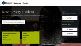 What Masteringphysics.com website looked like in 2019 (4 years ago)