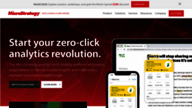 What Microstrategy.com website looked like in 2019 (4 years ago)