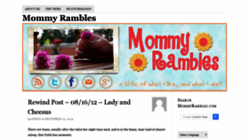 What Mommyrambles.com website looked like in 2019 (4 years ago)