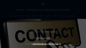What Makuscontracting.ca website looked like in 2019 (4 years ago)