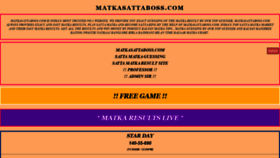 What Matkasattaboss.com website looked like in 2019 (4 years ago)