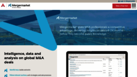 What Mergermarket.com website looked like in 2020 (4 years ago)