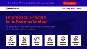 What Moneyradar.com.br website looked like in 2020 (4 years ago)