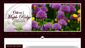 What Mapleridgefuneral.ca website looked like in 2020 (4 years ago)