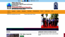 What Mithibai.ac.in website looked like in 2020 (4 years ago)