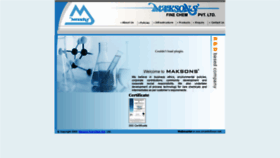 What Maksons.com website looked like in 2020 (4 years ago)
