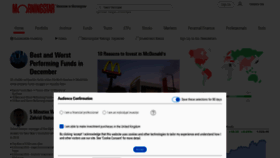 What Morningstar.co.uk website looked like in 2020 (5 years ago)