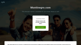 What Montinegro.com website looked like in 2020 (4 years ago)