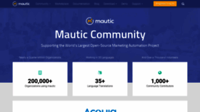 What Mautic.org website looked like in 2020 (4 years ago)