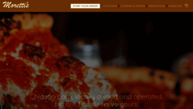 What Morettisrestaurants.com website looked like in 2020 (4 years ago)