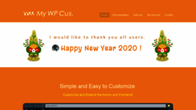 What Mywpcustomize.com website looked like in 2020 (4 years ago)