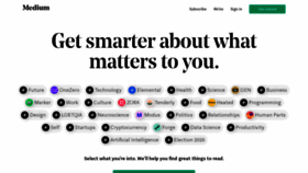 What Medium.com website looked like in 2020 (4 years ago)