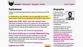 What Meiert.com website looked like in 2020 (4 years ago)