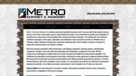 What Metrochimneyandmasonry.com website looked like in 2020 (4 years ago)