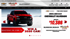 What Melloychevrolet.com website looked like in 2020 (4 years ago)