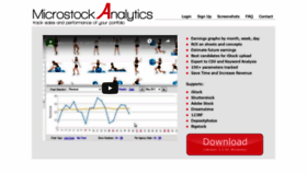 What Microstockanalytics.com website looked like in 2020 (4 years ago)