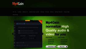 What Mp4gain.com website looked like in 2020 (4 years ago)
