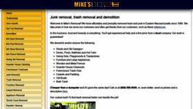 What Mikesremoval.com website looked like in 2020 (4 years ago)