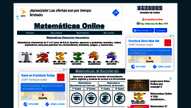 What Matematicasonline.es website looked like in 2020 (4 years ago)