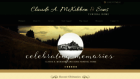 What Mckibbenfuneralhome.com website looked like in 2020 (4 years ago)