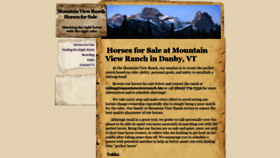 What Mountainviewranchhorses.biz website looked like in 2020 (4 years ago)