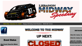 What Midwayspeedway.net website looked like in 2020 (4 years ago)