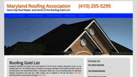 What Marylandroofingassociation.com website looked like in 2020 (4 years ago)