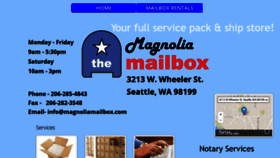 What Magnoliamailbox.com website looked like in 2020 (4 years ago)