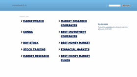 What Marketwatch.in website looked like in 2020 (4 years ago)