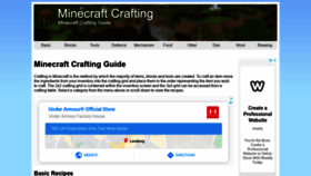 What Minecraftcrafting.info website looked like in 2020 (4 years ago)