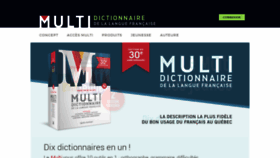 What Multidictionnaire.com website looked like in 2020 (4 years ago)