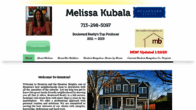 What Melissakubala.com website looked like in 2020 (4 years ago)