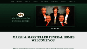 What Marshfuneralhomes.com website looked like in 2020 (4 years ago)