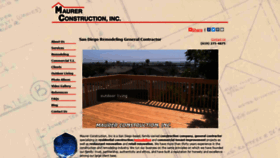 What Maurerconstructioninc.com website looked like in 2020 (4 years ago)